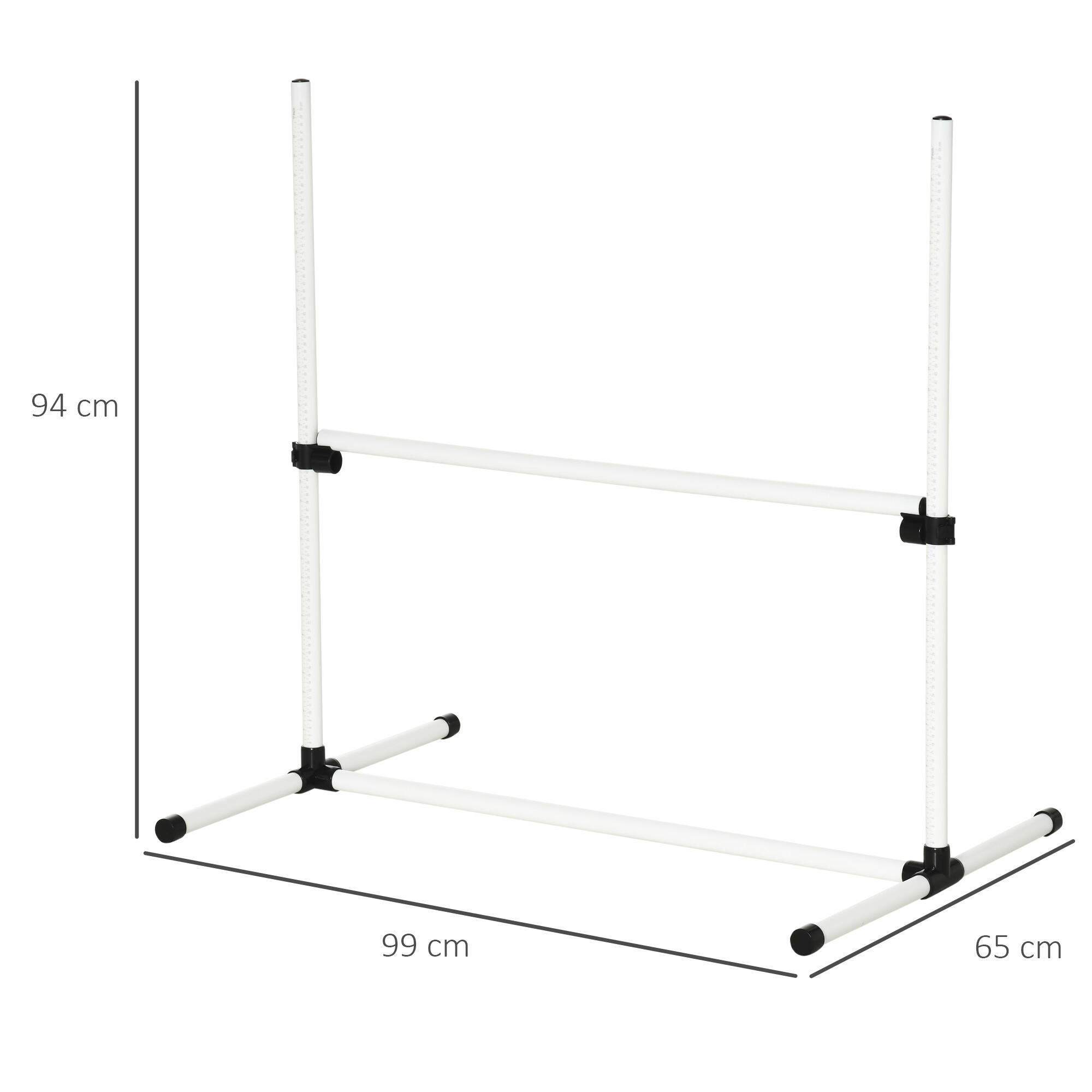 Set de Entrenamiento de Agilidad para Perros PawHut 99x65x94 cm Blanco 3/7
