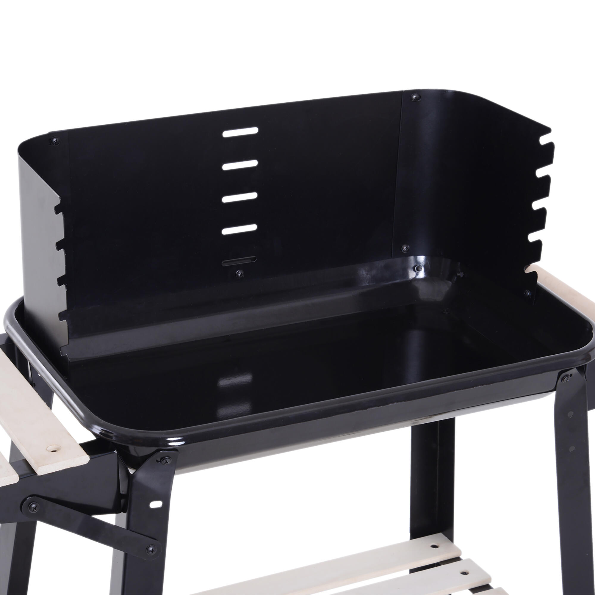 Barbacoa de Carbón Outsunny 83x37x87 cm Negro 4/7