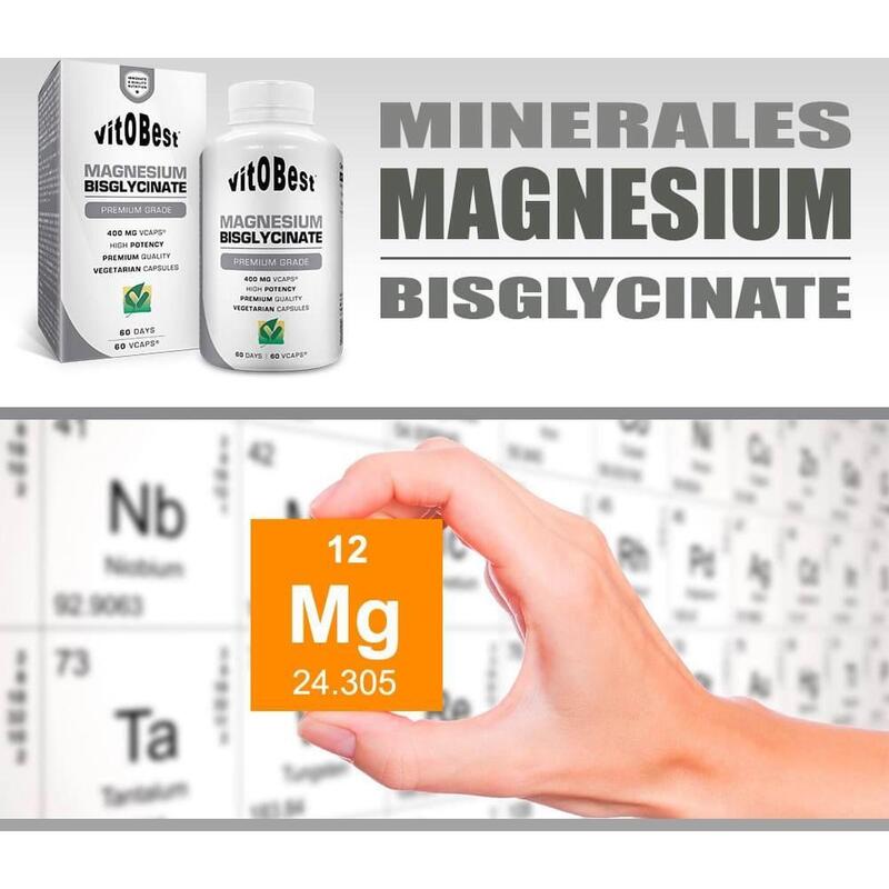 Complemento Minerales Magnesium Bisglycinate 60 Caps  - Vitobest