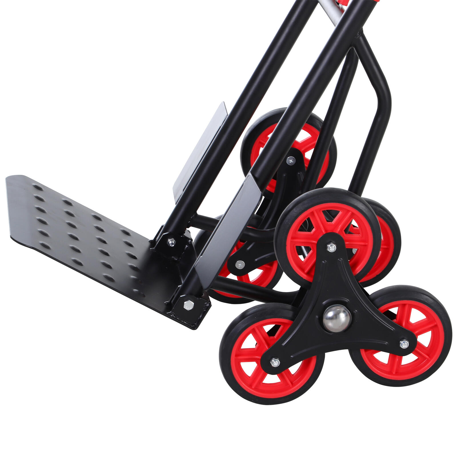 Carrinho de Mão Dobrável 44x38x106,5cm Preto e Vermelho DURHAND 4/7