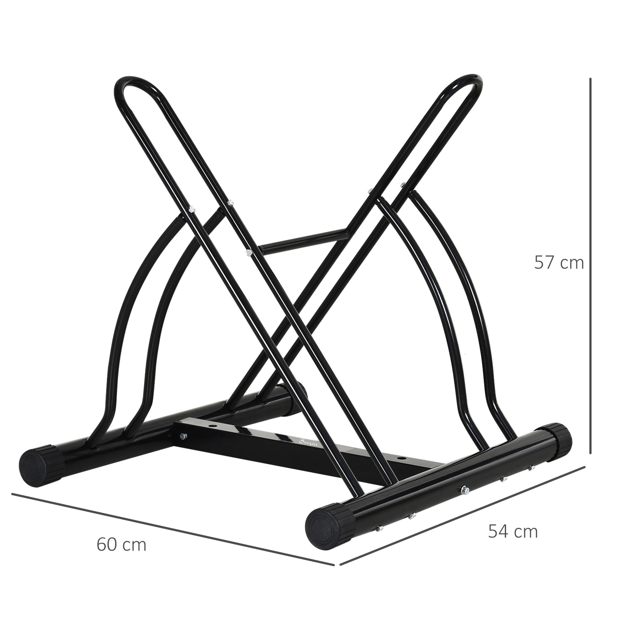 Soporte para Bicicletas HOMCOM 60x54x57 cm Negro 3/8