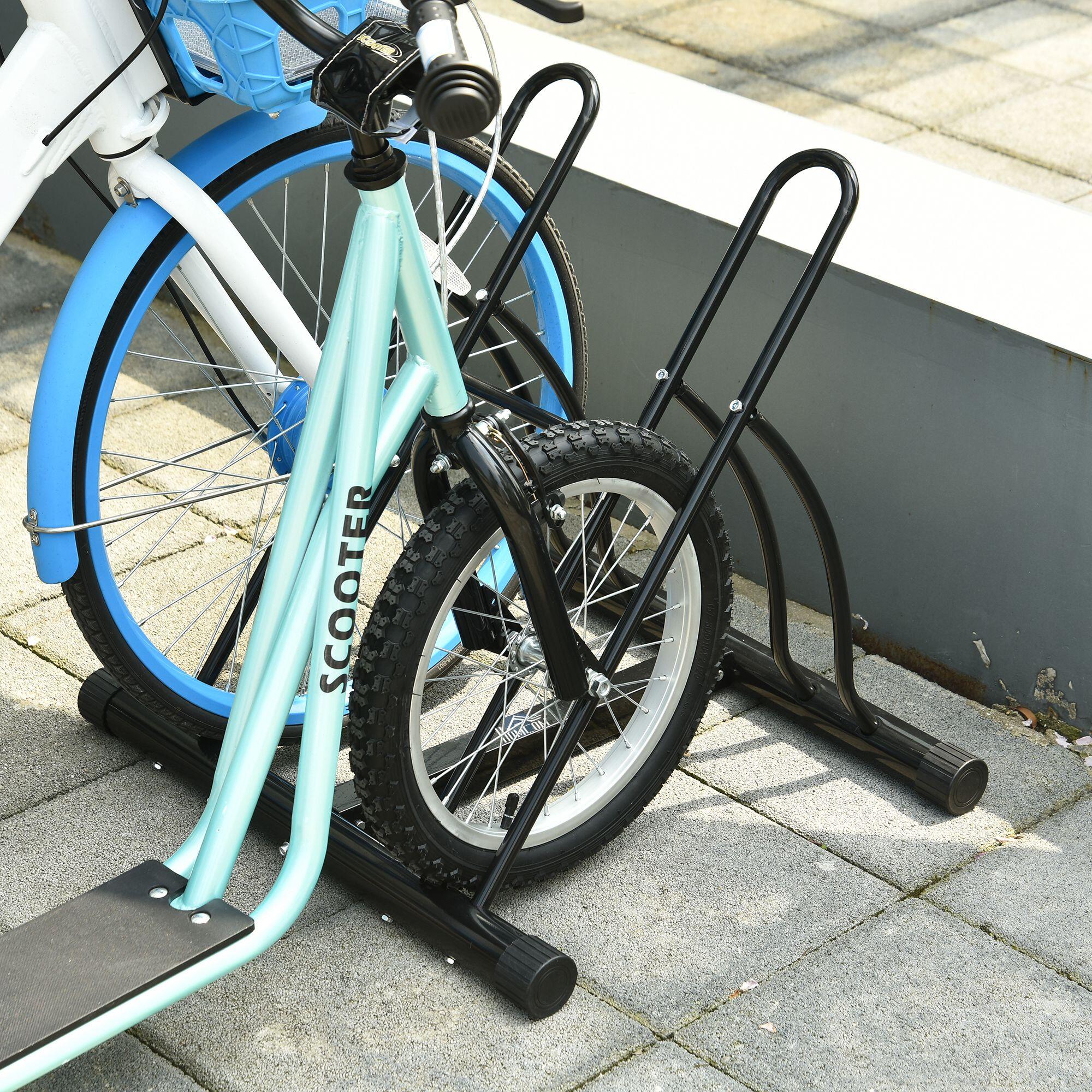 Soporte para Bicicletas HOMCOM 60x54x57 cm Negro 4/8