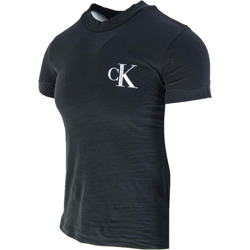 Tricou femei Calvin Klein Organic Cotton Logo T-Shirt, Negru