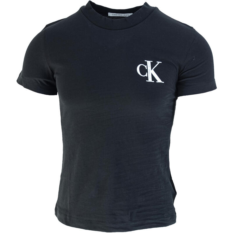 Tricou femei Calvin Klein Organic Cotton Logo T-Shirt, Negru