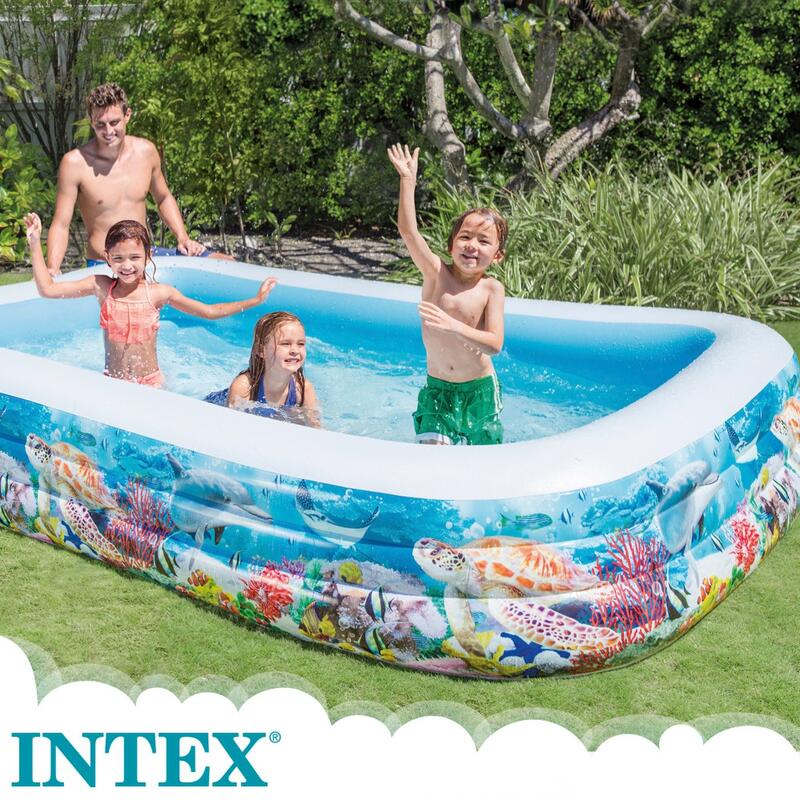 Intex 58485NP - Piscina Gonfiabile Swim Center Pesci, 305x183x56 cm