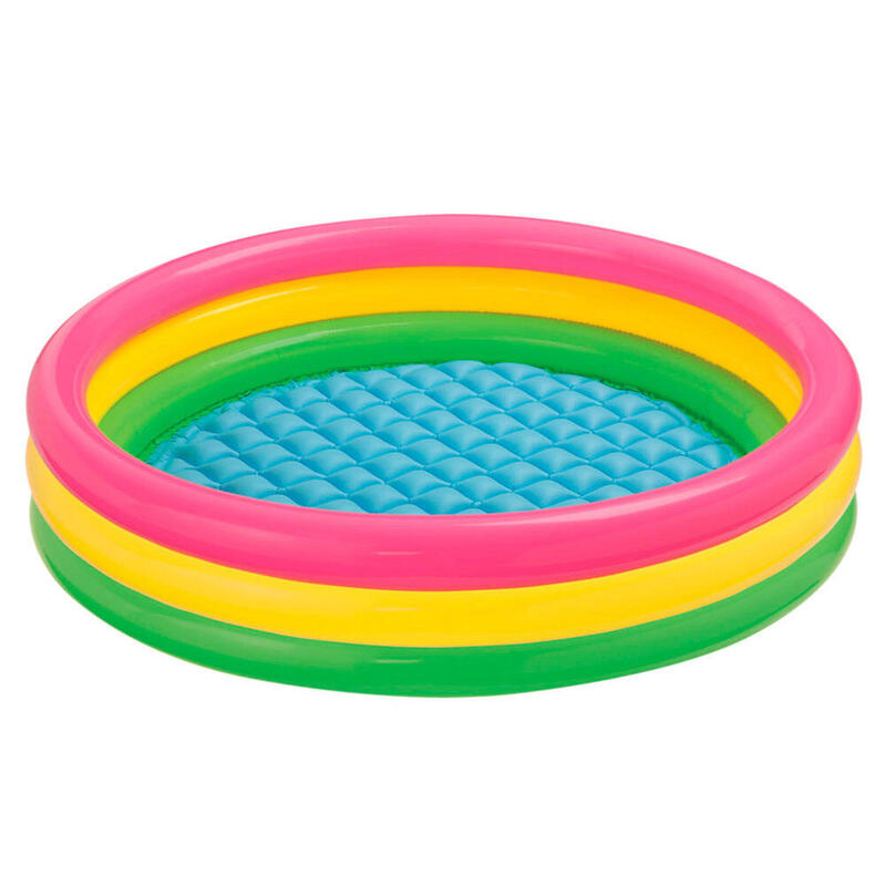 Piscina desmontable hinchable Intex 3 aros sunset 147x33 cm 275 l