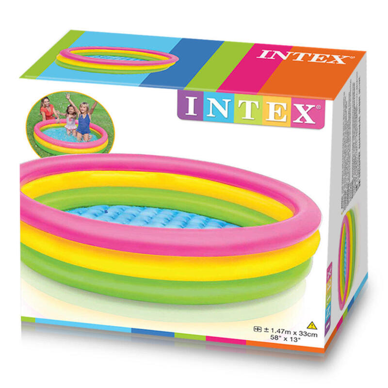 Piscina insuflável Intex 3 aros coloridos
