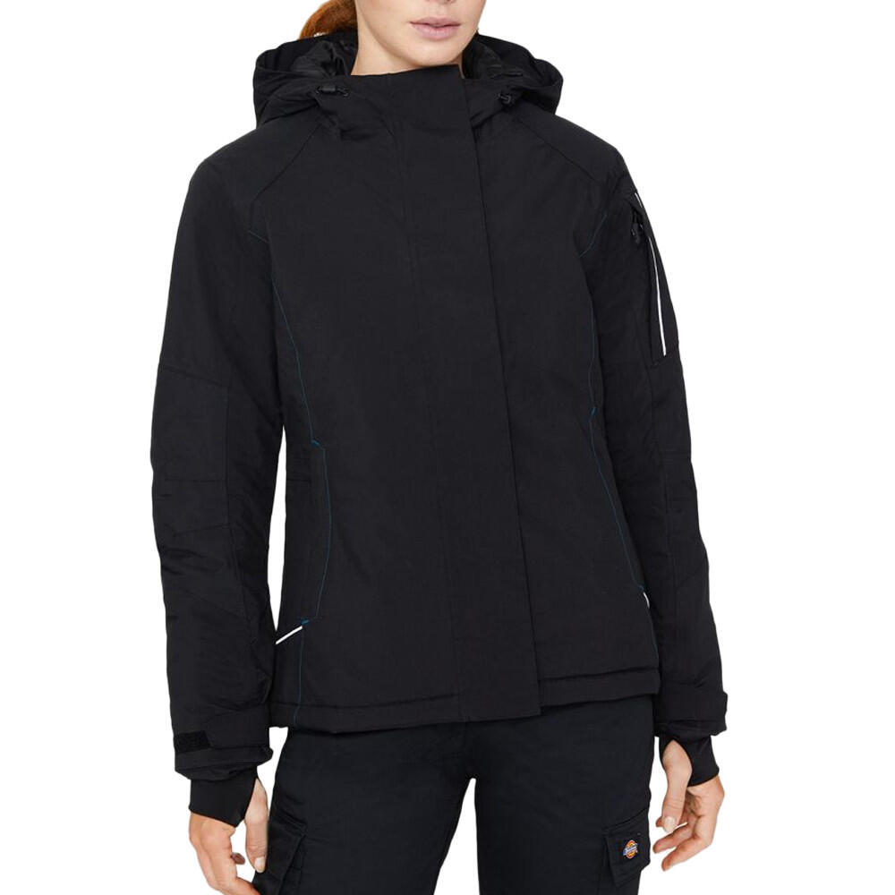 Casaco com capuz preto impermeável Dickies Performance para mulher