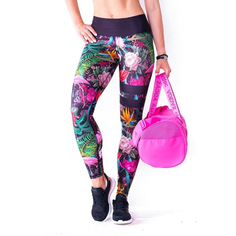 Kolorowe legginsy sportowe z wysokim stanem damskie 2skin FUSION