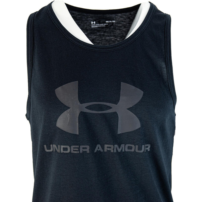 Maillot de corps Under Armour Sportstyle Logo Tank, Noir, Hommes