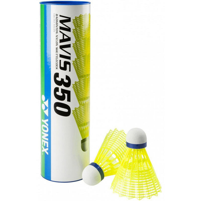 MAVIS 350-6 YELLOW Badminton Nylon Shuttlecock (6 per pack)