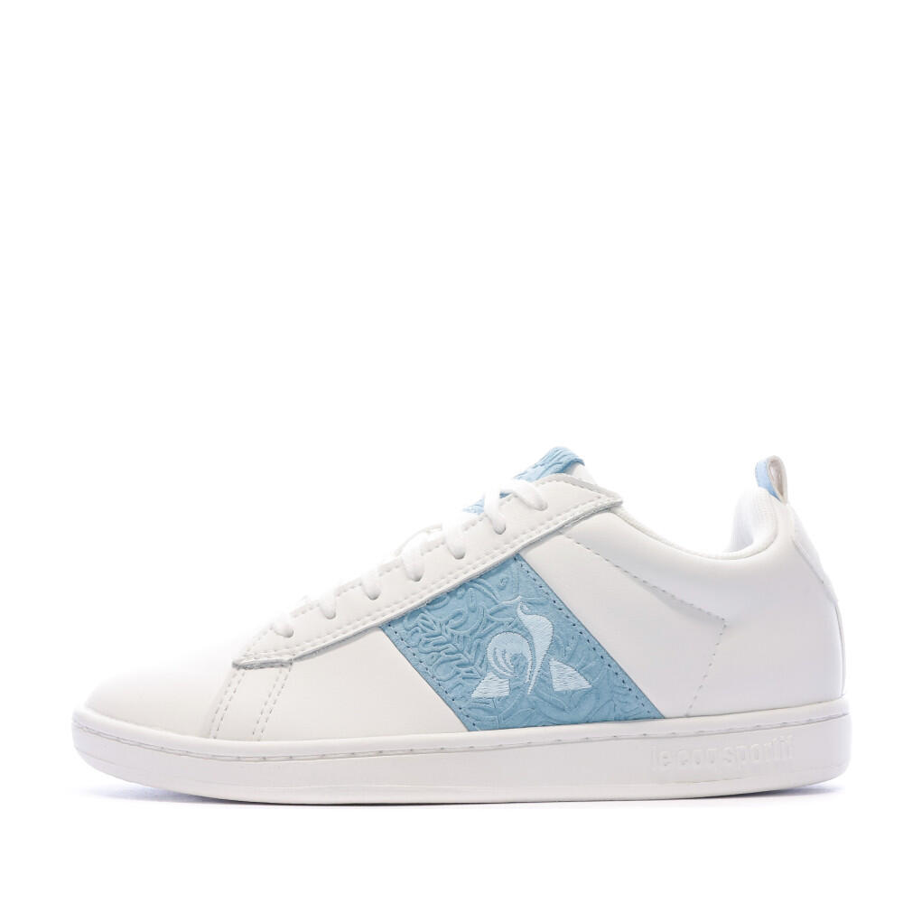 Le Coq Sportif - Baskets Blanc/bleu Femme Le Coq Sportif Court Classic - Chaussures De Sport - Blanc - 36 - Decathlon