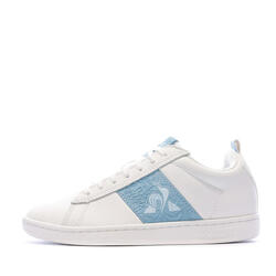Baskets Blanc/Bleu Femme Le Coq Sportif Court Classic