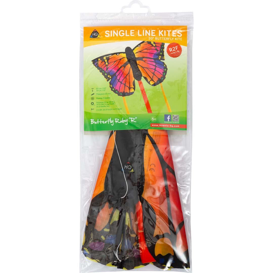 Pipa infantil HQ Butterfly Kite R Ruby 100302 Vermelha 52 x 34 cm 2/5
