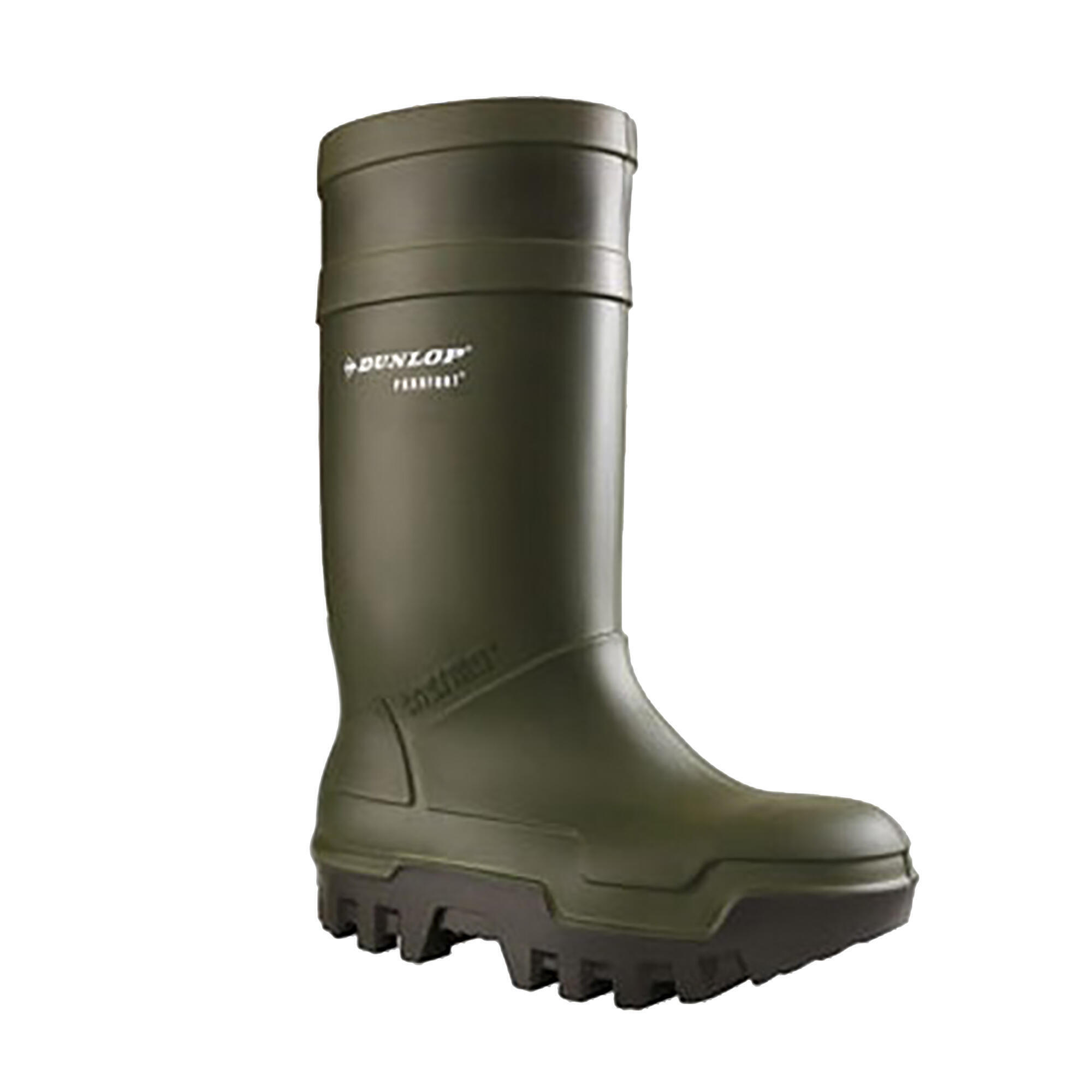 DUNLOP Adults Unisex Purofort Thermo Plus Full Safety Wellies (Green)