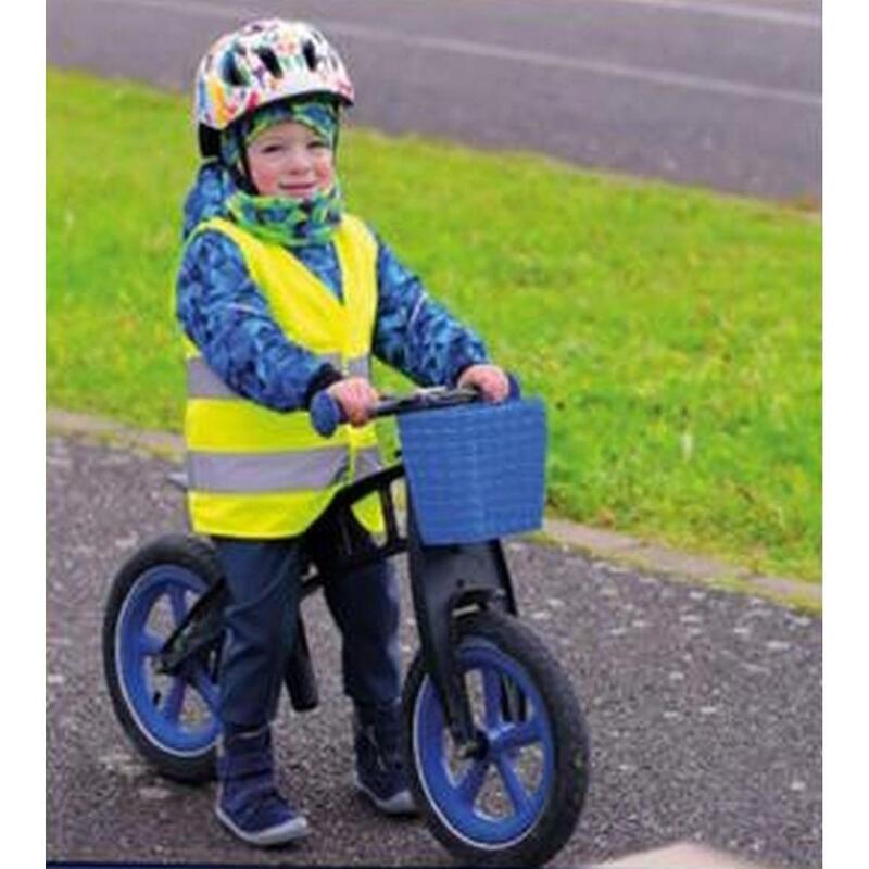 Kinder veiligheidsvest geel met reflectiestrepen