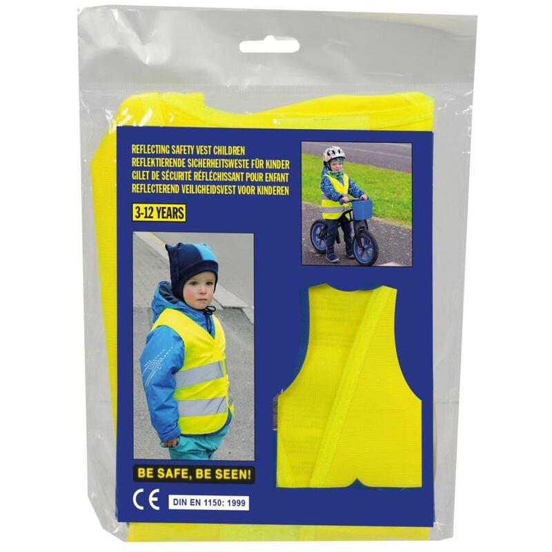 Gilet de sécurité enfant jaune avec bandes réfléchissantes 75x75