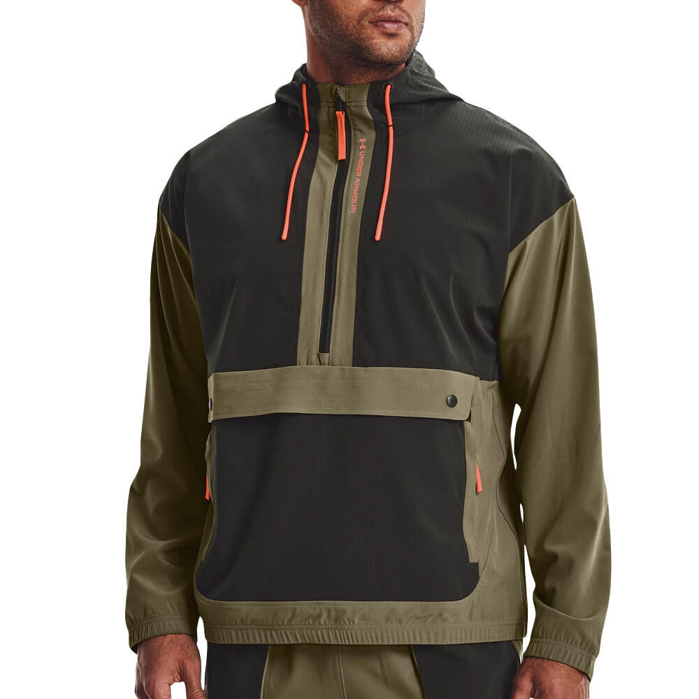 Under Armour - Veste Kaki Homme Under Armour Rush Woven Popover - Veste - Vert - S - Decathlon