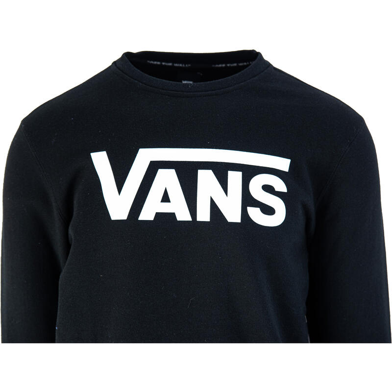 Blusa Vans Classic Crew Sweatshirt, Negro, Niños