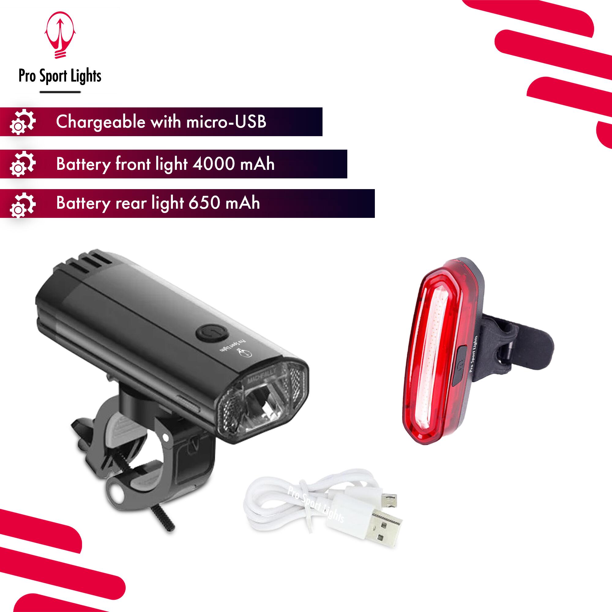 1200 Lumen & 120 Lumen Pro Sport Lights Kit de lumières LED pour vélo 6/8