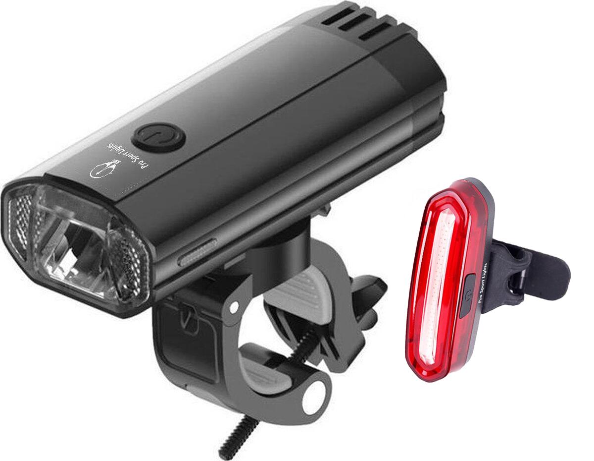 PRO SPORT LIGHTS 1200 Lumen en 120 Lumen Pro Sport Lights LED fietsverlichtingsset