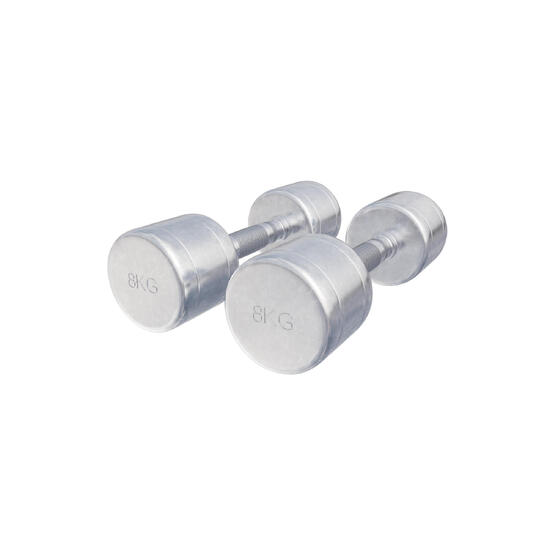 Hantla chromowana 2x8 kg- Komplet hantle stałe profesjonalne Gorilla Sports
