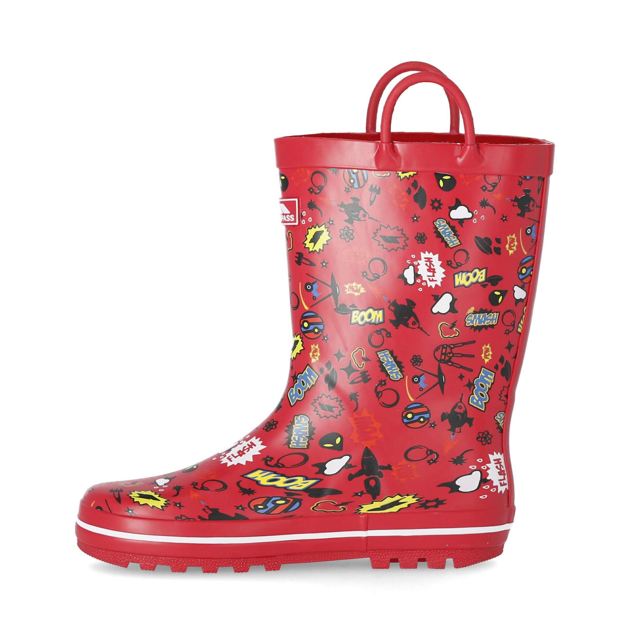 Botas de Agua Apolloton para Niños/Niñas Rojo 3/5