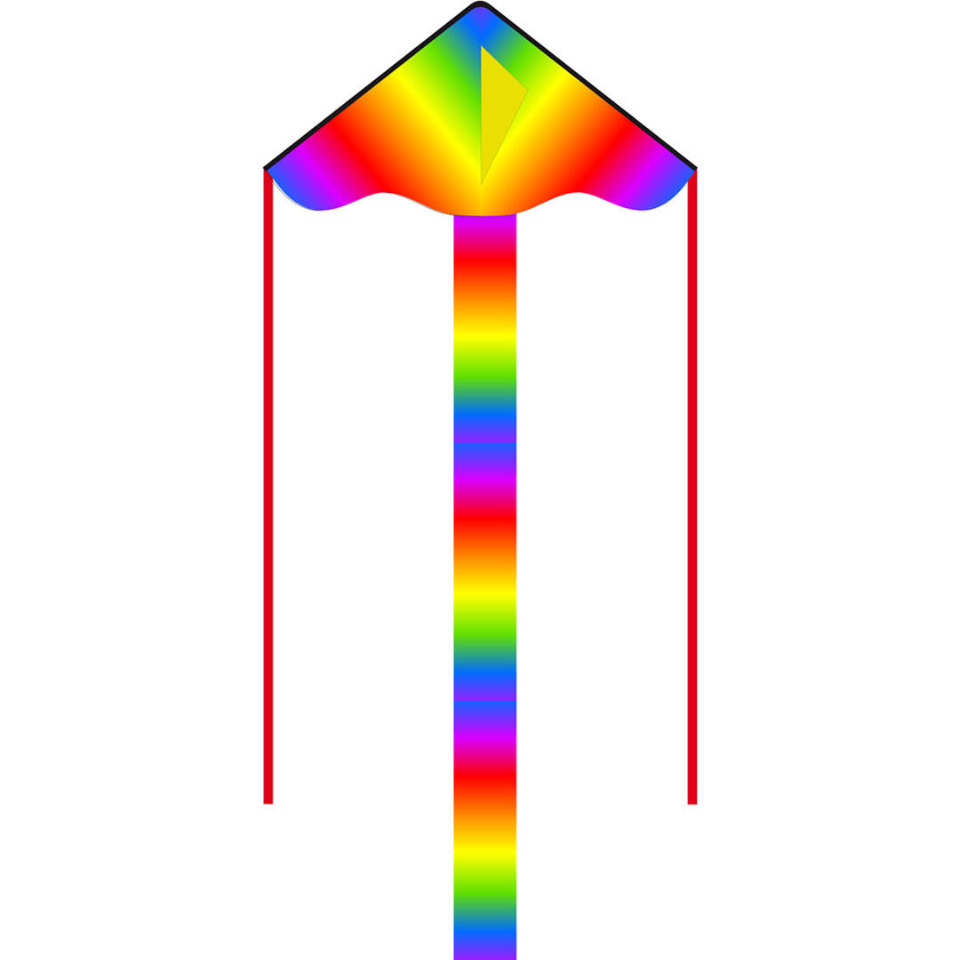 Hq Powerkites - Cerf-volant Pour Enfants Hq Simple Flyer Radiant Rainbow 85cm - Cerf Volant - Jaune - Taille Unique - Decathlon