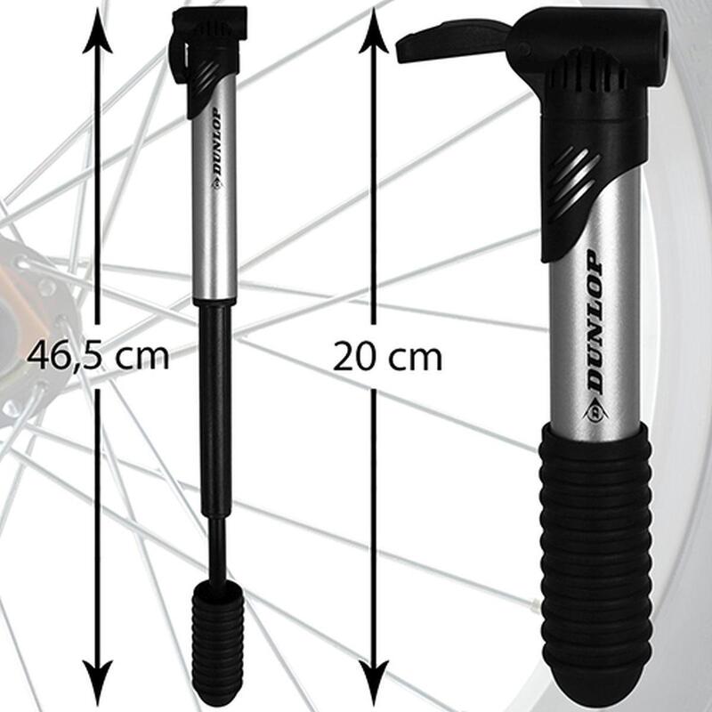 Mini-fietspomp 20-46 cm zwart