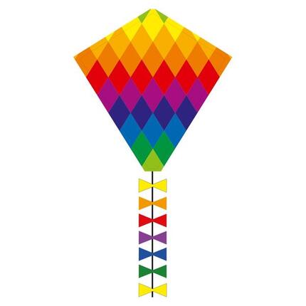 Cerf-volant pour enfants HQ Eddy Rainbow Patchwork 50cm
