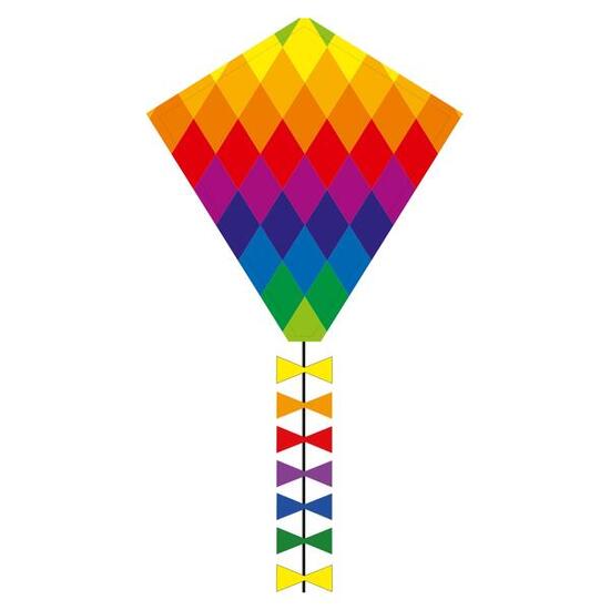 Cerf-volant pour enfants HQ Eddy Rainbow Patchwork 50cm
