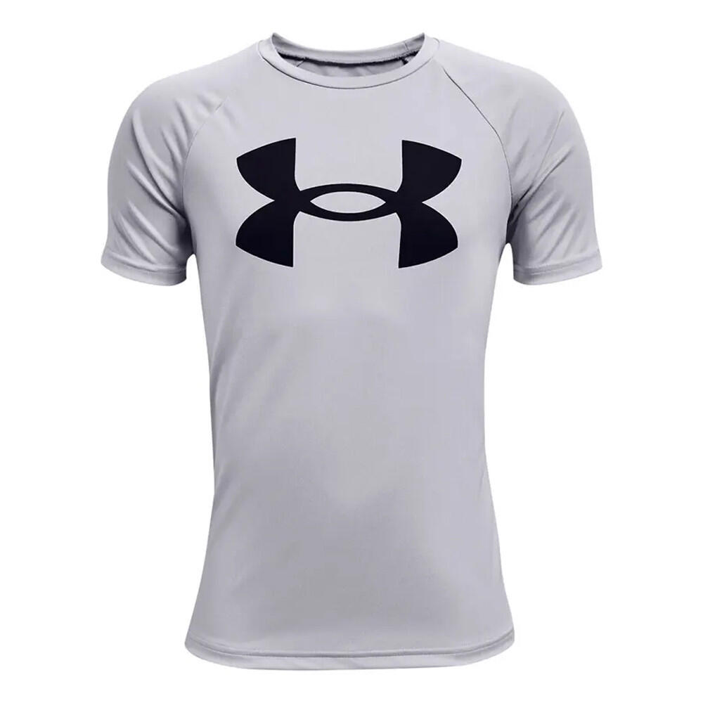UNDER ARMOUR Maglia a Maniche Corte per Bambini Under Armour Tech Big Logo Grigio