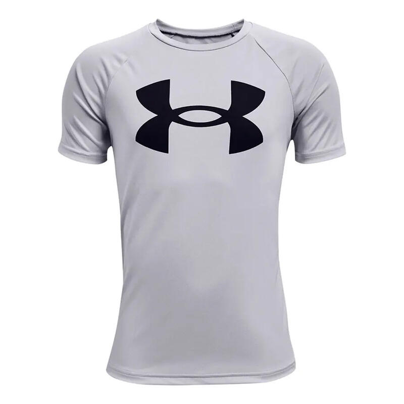 Camiseta de Manga Corta Infantil Under Armour Tech Big Logo Gris