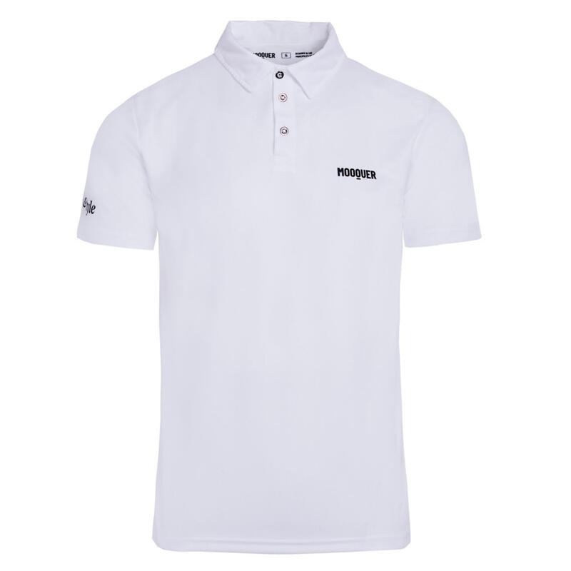 Camisola Técnica Polo Casual Branco Camisola Técnica Homem Branco Crew Mooquer