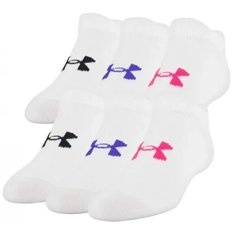 x6 Paires de chaussettes Blanches Fille Under Armour Ess