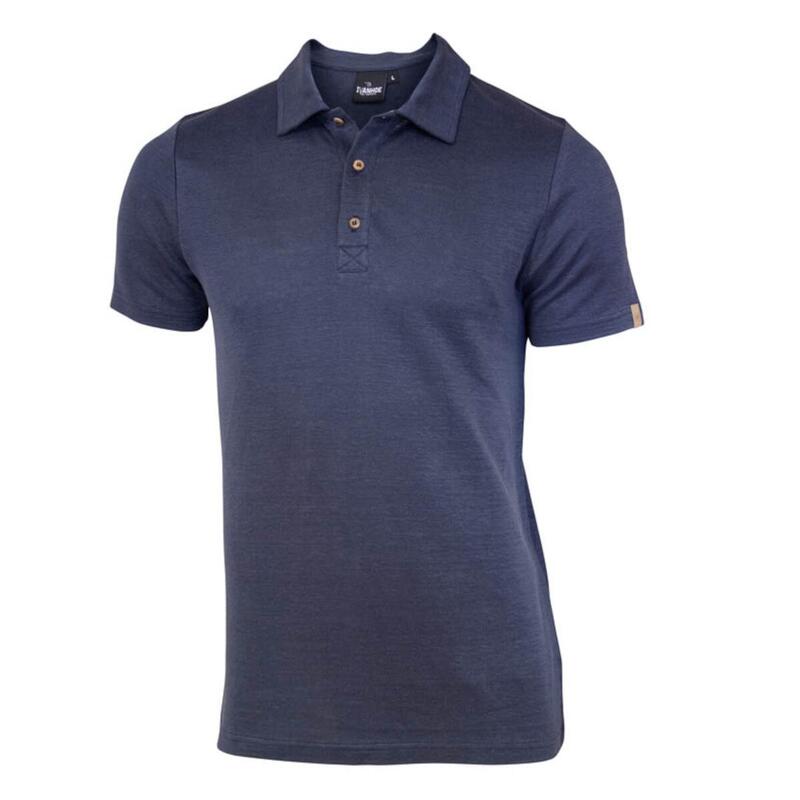 Poloshirt GY Seth Steelblue voor heren van 100% linnen - Blauw