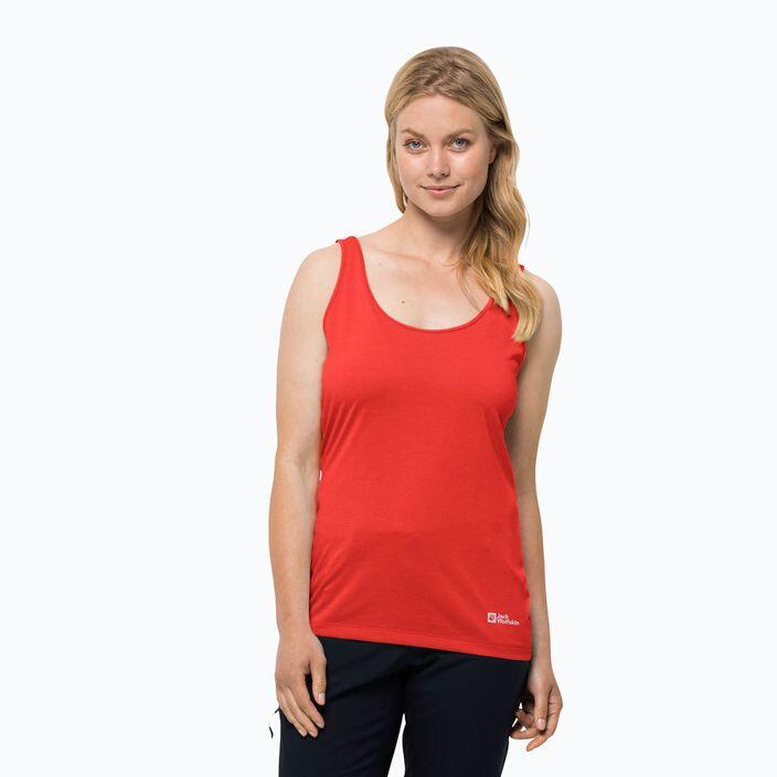Jack Wolfskin - T-shirt De Trekking Jack Wolfskin Pour Femme Pack Amp Go Tank - Polo Sans Manches - Orange - 38 S - Decathlon