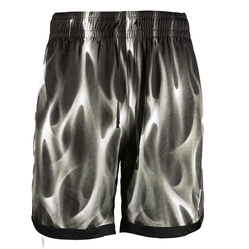 Nytrostar-Shorts Mit Grauem Feuer-Print Erwachsene