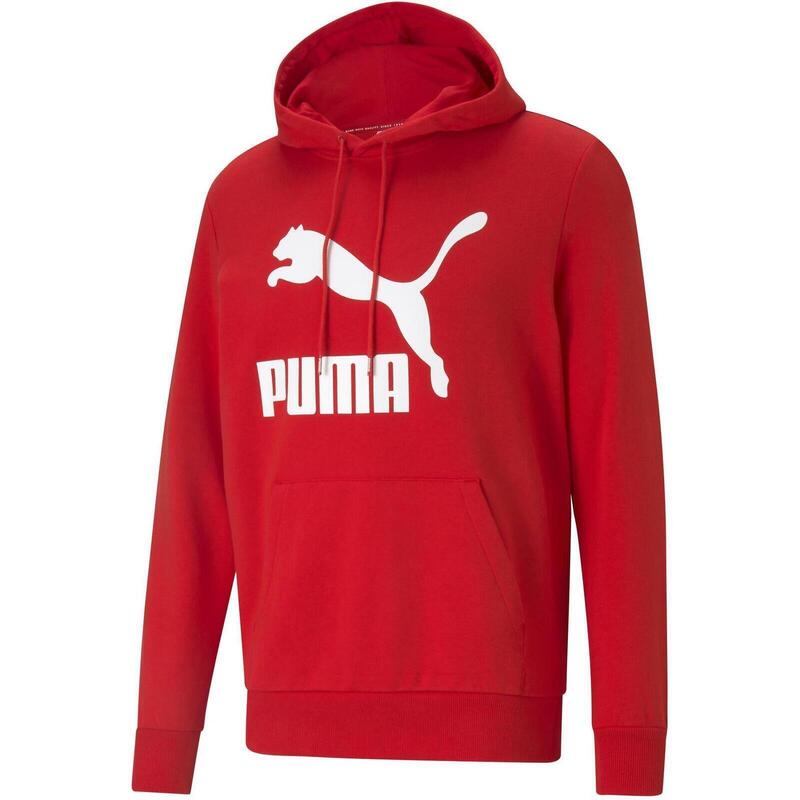 Hoodie Puma Classics Logo, Vermelho, Homens