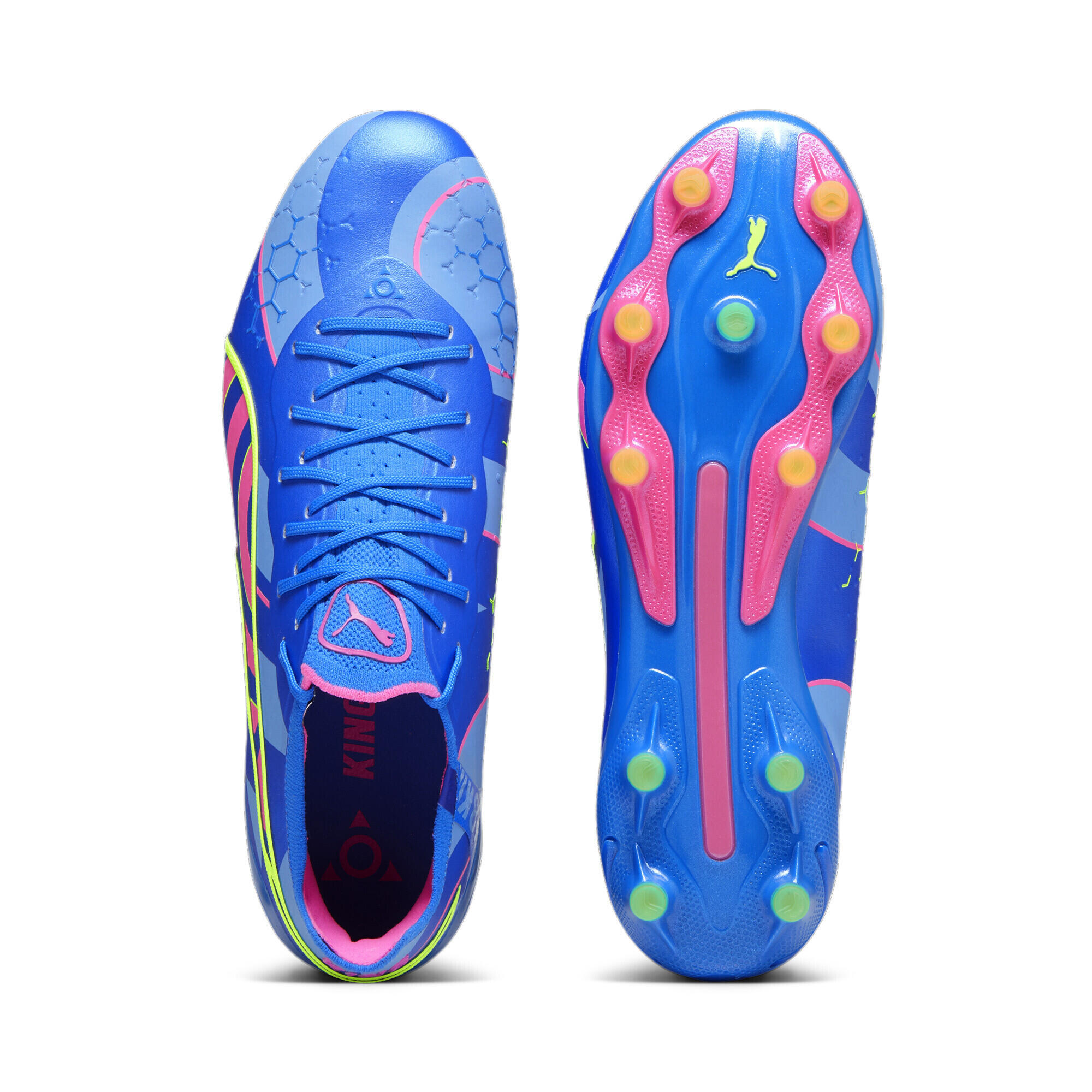 Botas de fútbol KING ULTIMATE ENERGY FG/AG PUMA Ultra Blue Luminous Pink 6/7