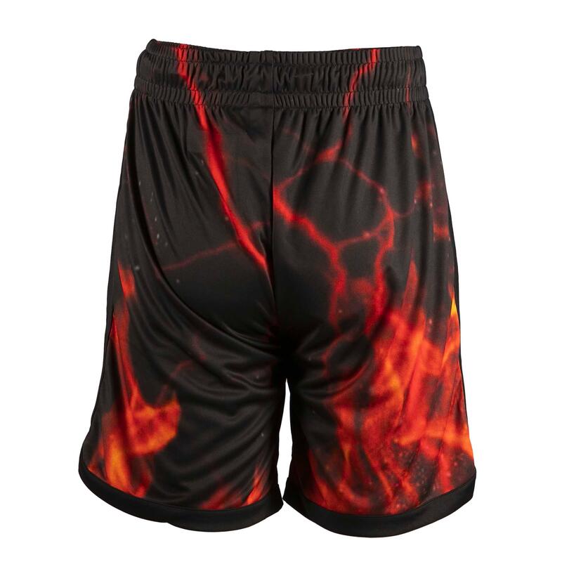 Short Nytrostar Imprimé Rouge Flammes Adulte