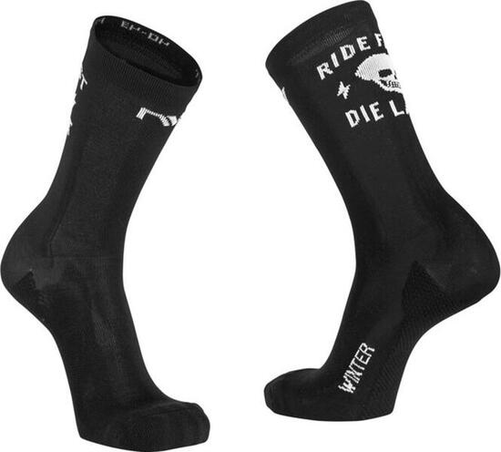 Chaussettes de sport cycliste hiver haute M - Northwave Ride Fast Die Last noir