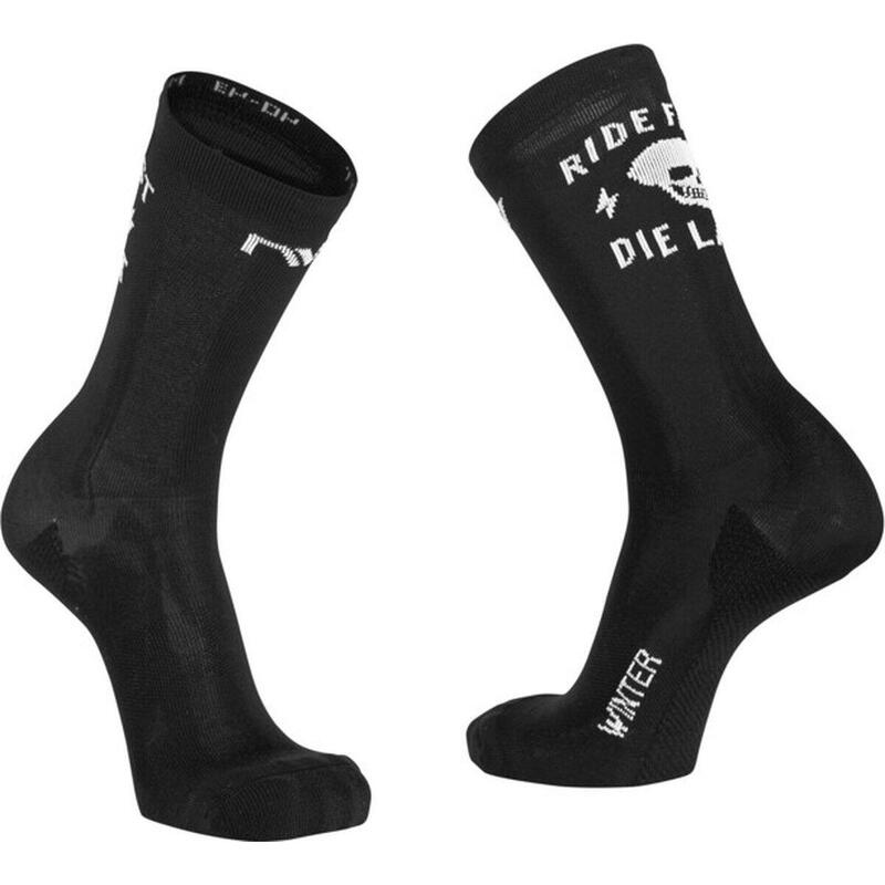 Chaussettes de sport cycliste hiver haute M - Northwave Ride Fast Die Last noir