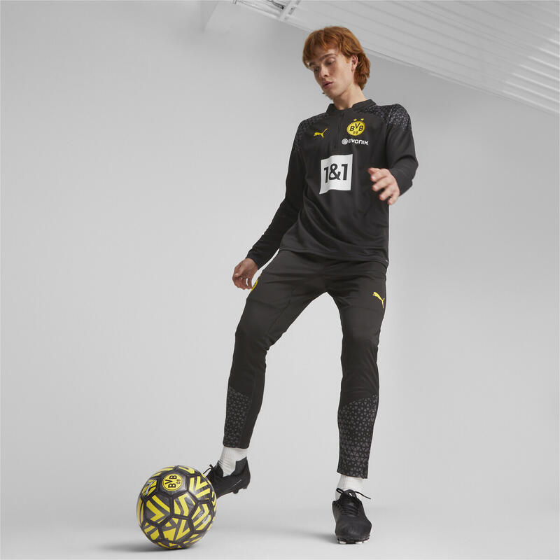 Pantaloni da training calcio Borussia Dortmund PUMA Black Cyber Yellow