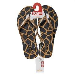 XQ | Tongs femme | Imprimé animal | Doré | Taille 38 | Sandales de plage femme