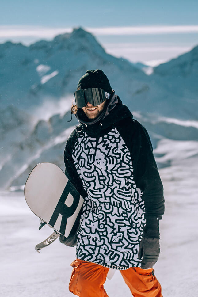 Bluza outdoorowa z kapturem męska DEEP TRIP Miszmasz softshell