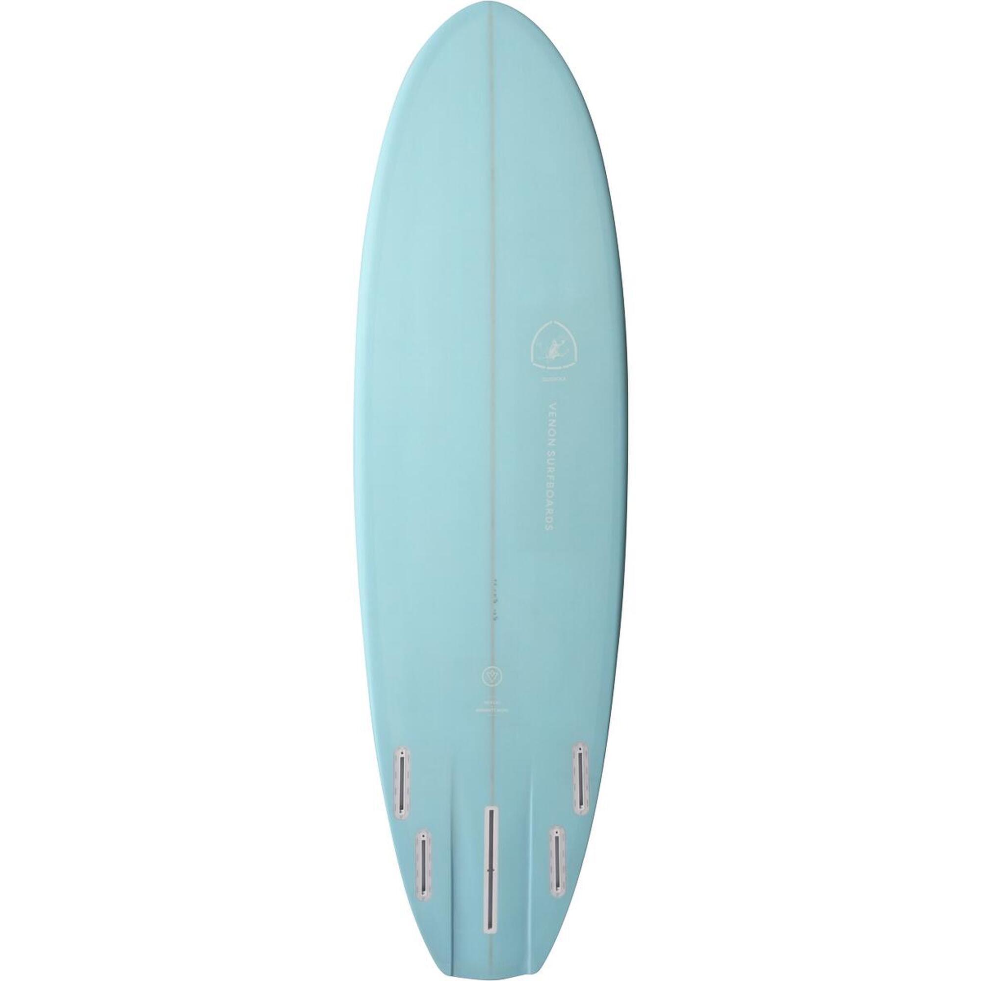 Planche de surf QUOKKA Hybrid 5Fins Pastel Teal 6'4"