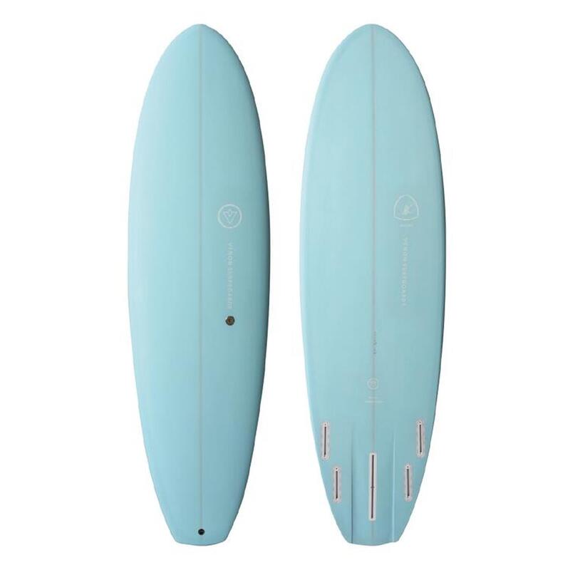 Planche de surf QUOKKA Hybrid 5Fins Pastel Teal 6'4"