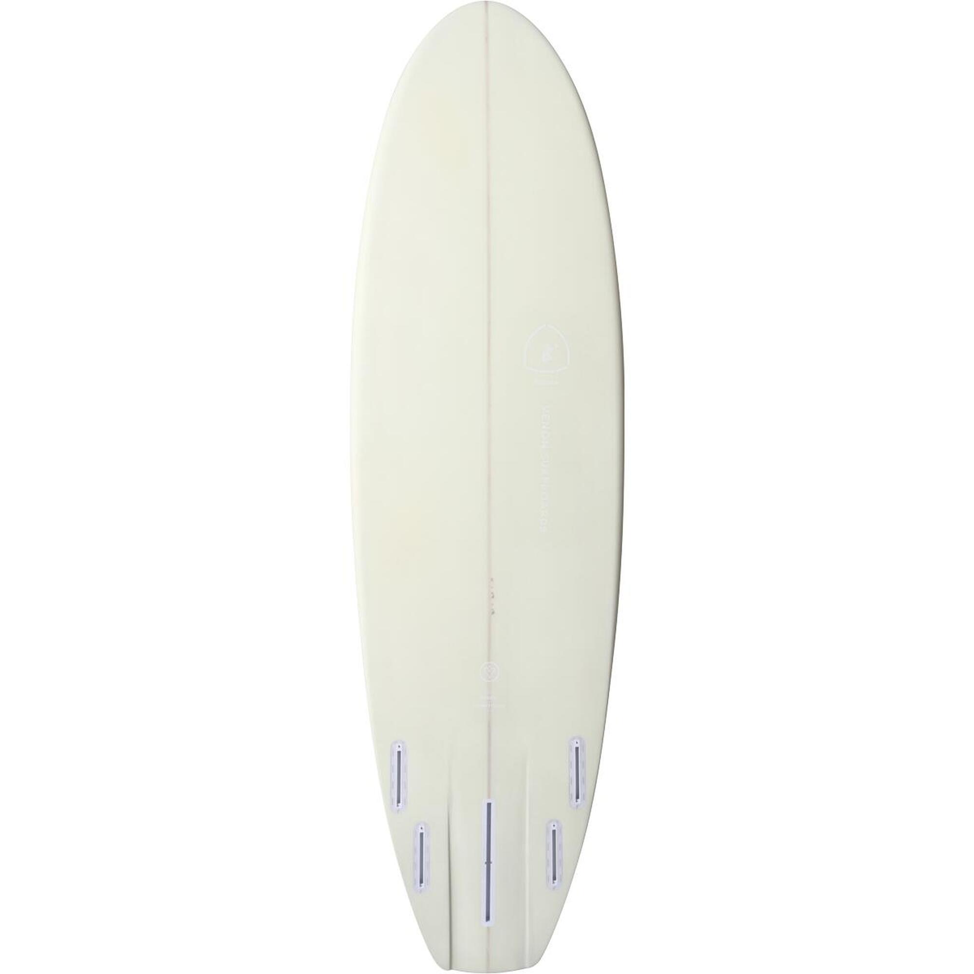 Planche de surf QUOKKA Hybrid 5Fins White Deck Cream 6'6"