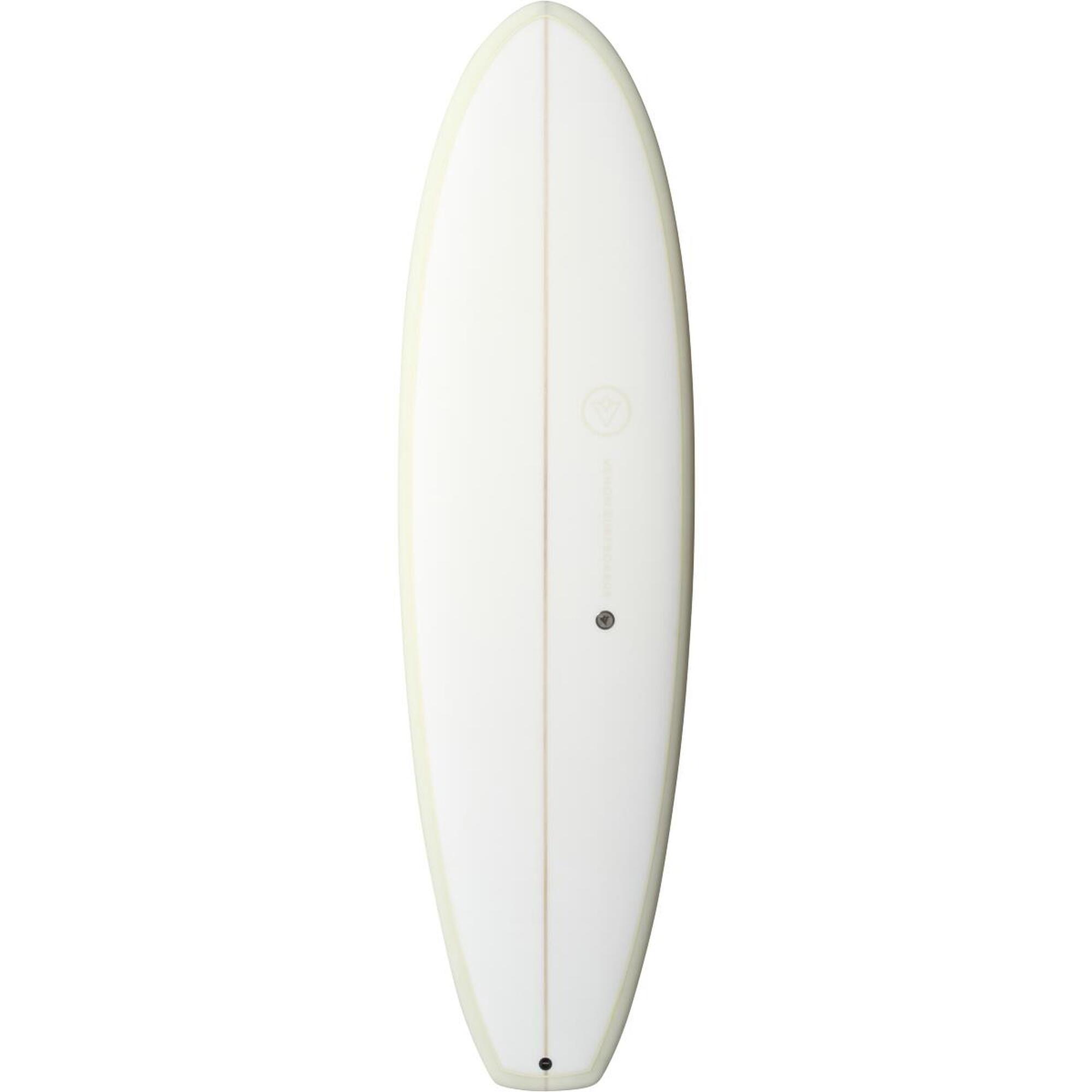 Planche de surf QUOKKA Hybrid 5Fins White Deck Cream 6'4"
